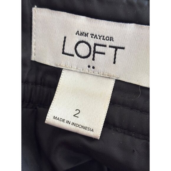 Ann Taylor Loft Women's Skirt Size 2 Blue Plaid Wool Blend Pencil Skirt - Picture 4 of 9